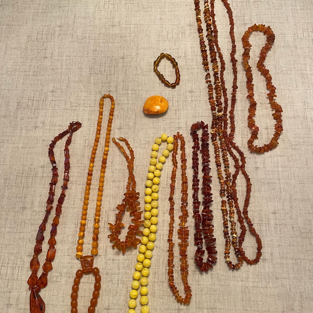 Opera Length String of Amber
